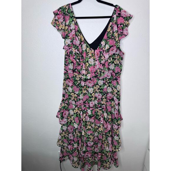 WAYF Nordstrom Tiered Ruffle Floral Maxi Dress XL - Picture 3 of 7